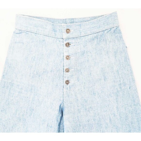 LEVI'S Womens Vintage 1970s High Waist Denim Pants Wide Leg SAILOR RARE!! - Picture 2 of 8